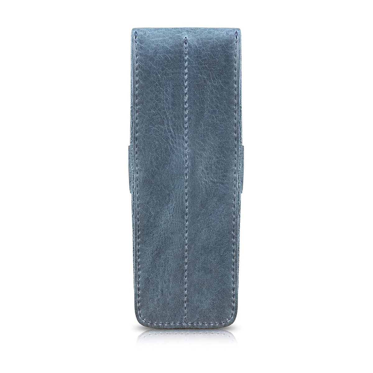Londo Genuine Leather Pen and Pencil Case with Tuck in Flap, Stationery Bag - Two compartment