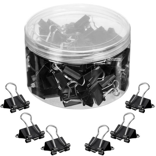 JANYUN Small Binder Clips, 150Pcs 19mm/0.75 Inch Small Paper Clamps Metal Clips for Office School