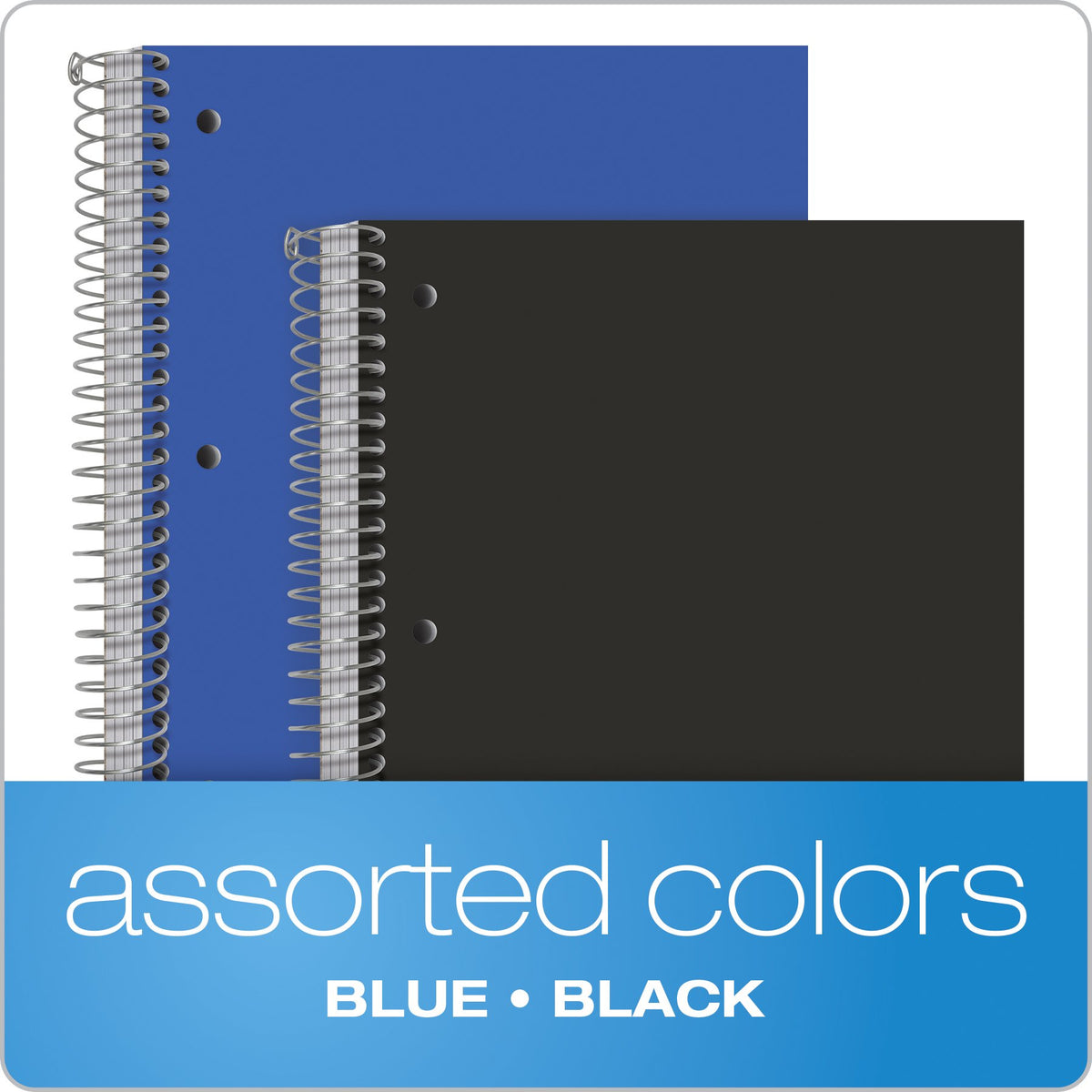 Oxford Spiral Notebooks, 5-Subject, Writing Journals, Wide Ruled Paper, Durable Plastic Cover, 200