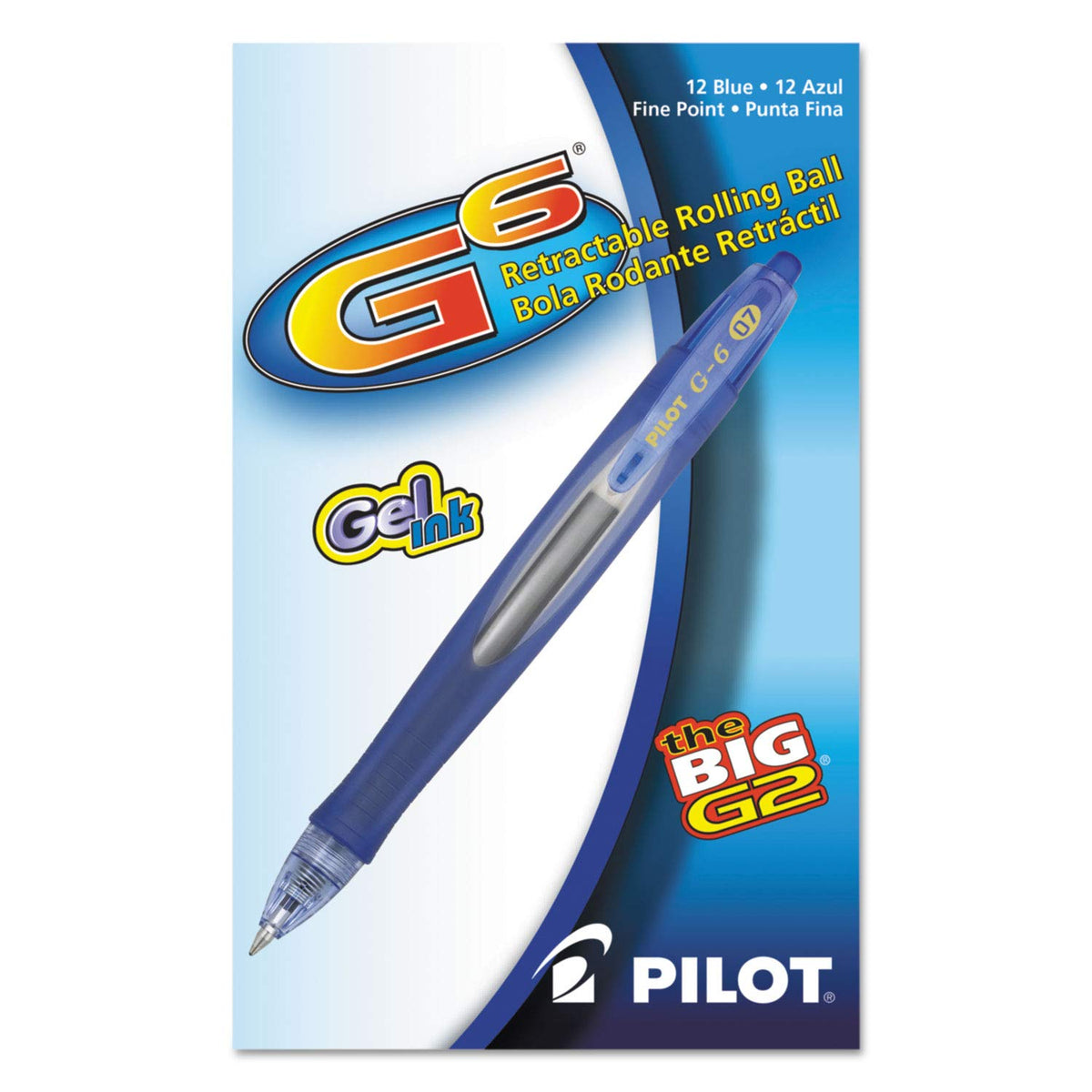 PILOT G2 Premium Gel Roller Pens, Blue Ink Pens Fine Point, Pack of 12