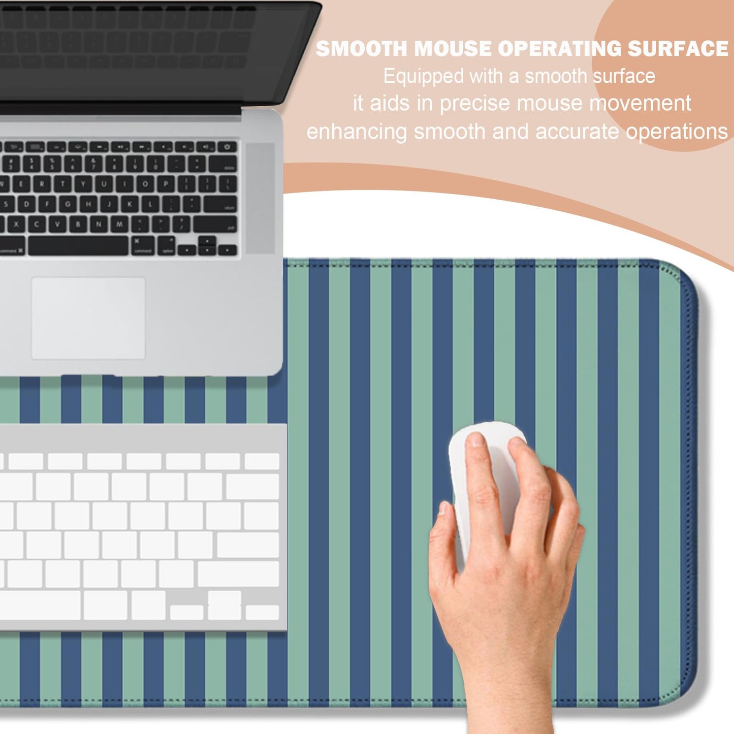 AYKDTFN Stripe Large Mouse Pad, Extended Desk Mat for Gaming, Office & Home
