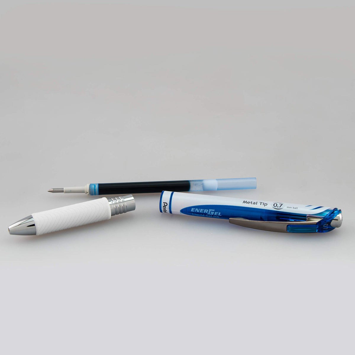 Pentel EnerGel Pearl Deluxe RTX Retractable Liquid Gel Pen, 0.7mm, Blue Accent, Blue Ink, Box of 12