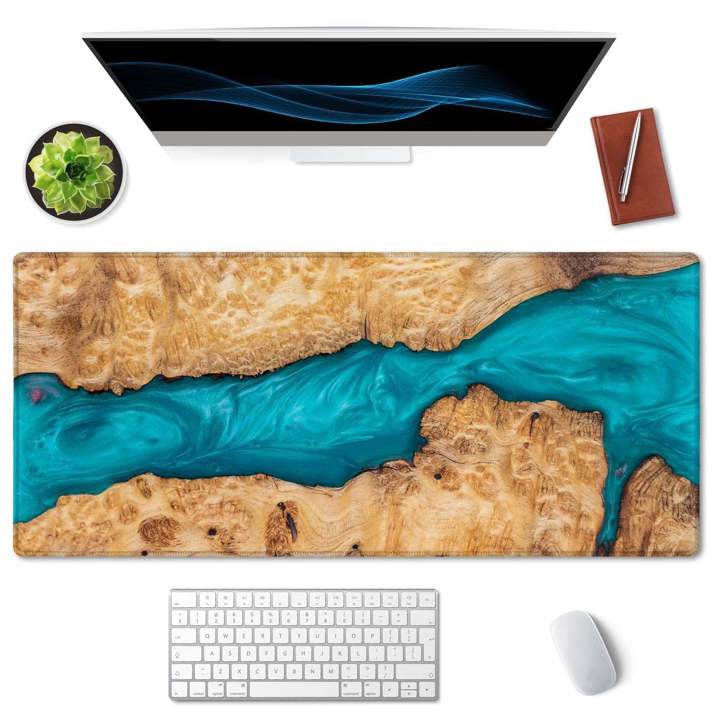 SSOIU Large Mouse Pad, Full Desk XXL Extended Gaming Mouse Pad 35.5" X 15.7", Waterproof Desk Mat