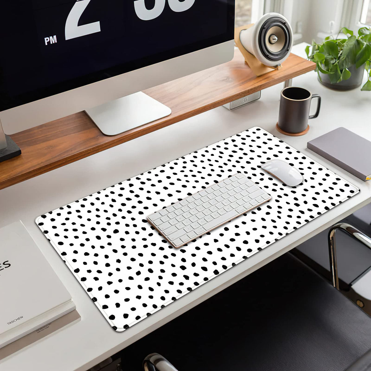 Boho Desk Mat, Polka Dot Large Mouse Pad Desk Pad Boho Desk Accessories for Women Office Decor, XXL