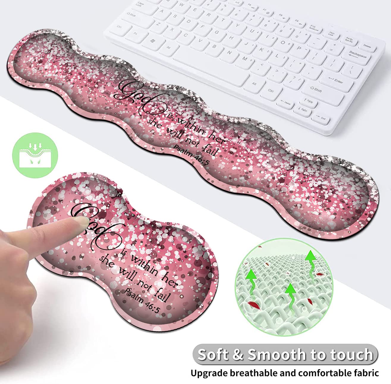 Desk Pad, Large Gaming Mouse Pad Extended Thick Writing Pads, Ergonomic Keyboard Wrist Rest with