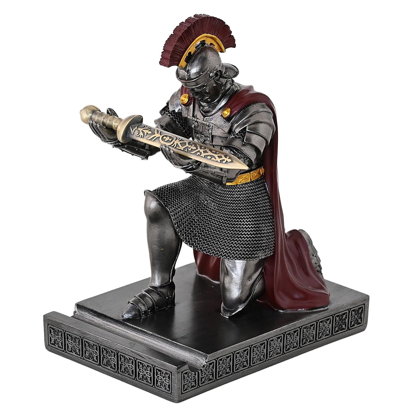 Roman Praetorian Prefect Warrior Knight Pen Holder Desk Ornament Iron