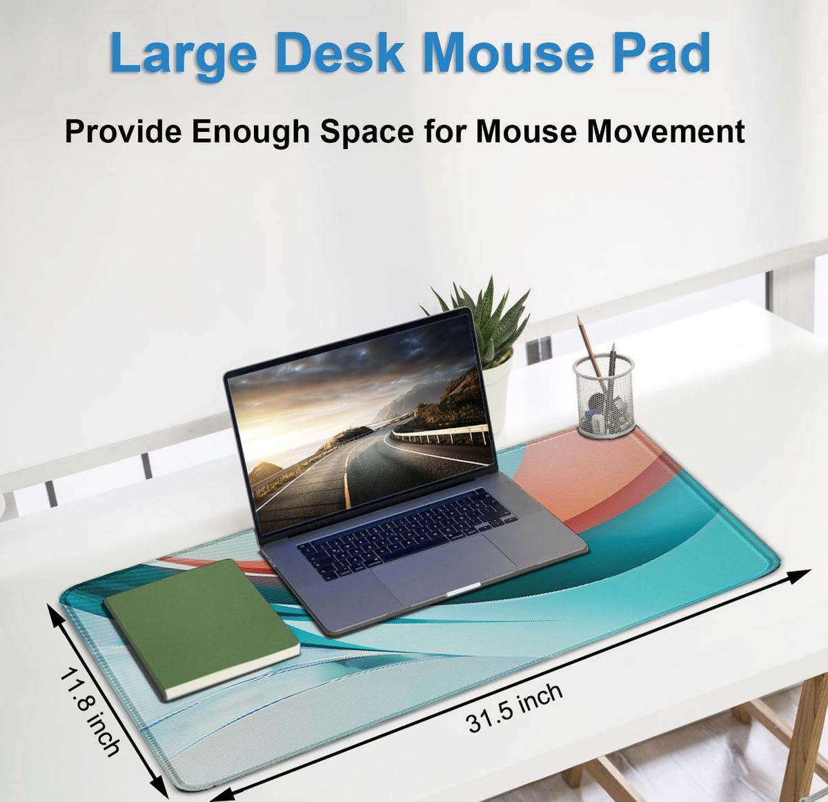 Extra Large Gaming Mouse Pad, Waterproof Mousepad with Stitched Edges