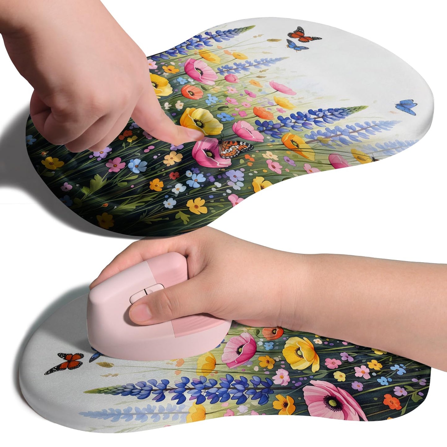 Armanza Ergonomic Joint Wrist Support Mouse Pad with Memory Foam Cushion Massage Bump, Carpal