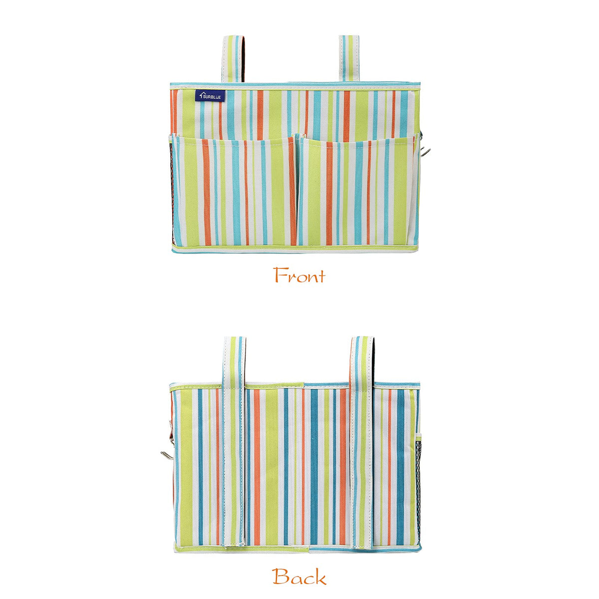 Surblue Bedside Caddy Hanging Bed Organizer Storage Bag Pocket for Bunk and Hospital Beds, College
