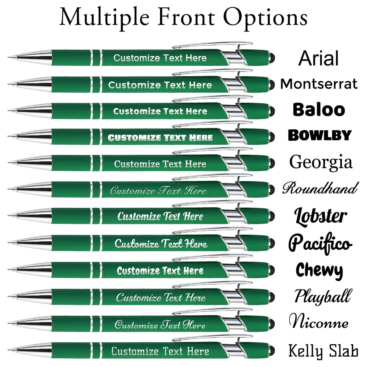 Up to 500 Personalized Pens Bulk Custom Ballpoint Pens with Business Name Message Logo, Customized