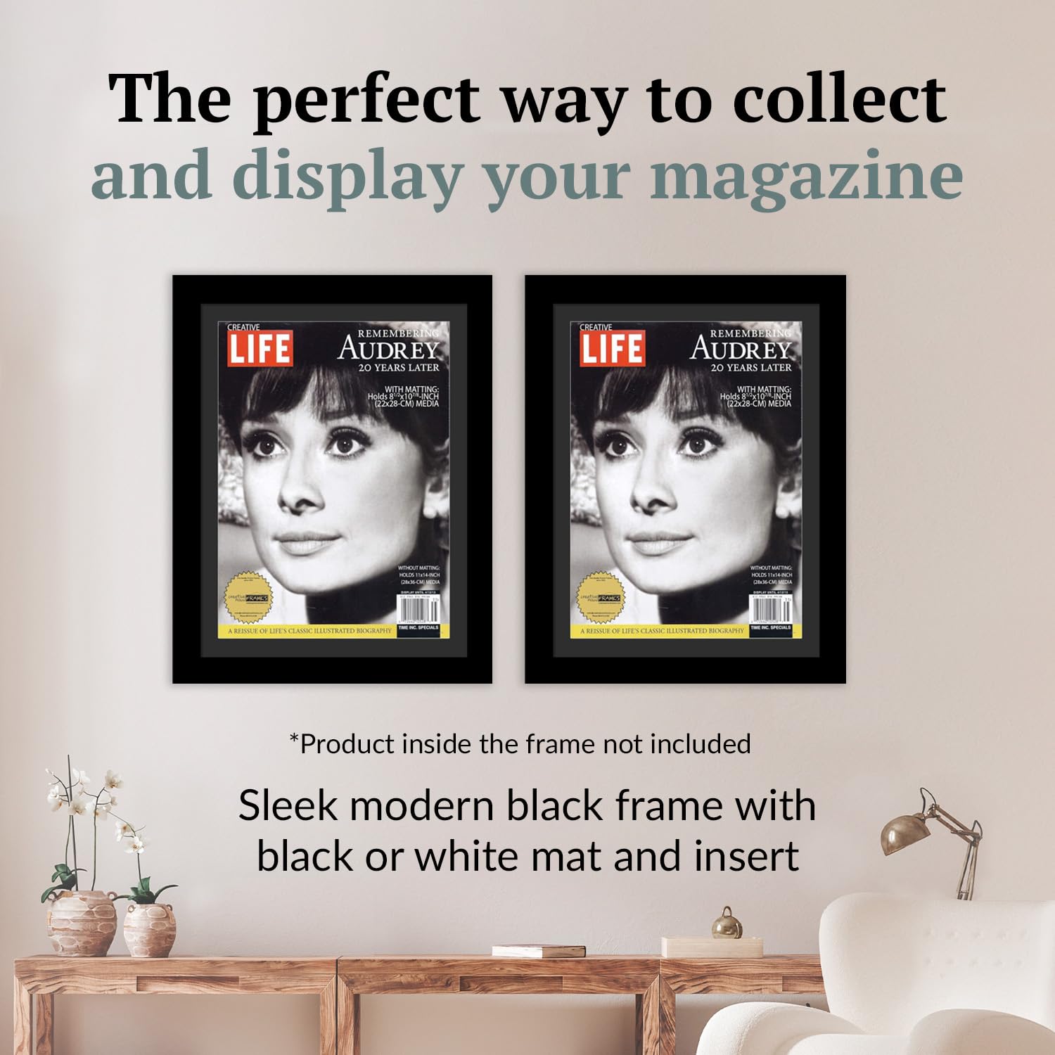 Creative Picture Frames 8.5 x 10.87 Magazine Frame with Full-Strength Glass, Holds Up To A 1/4"
