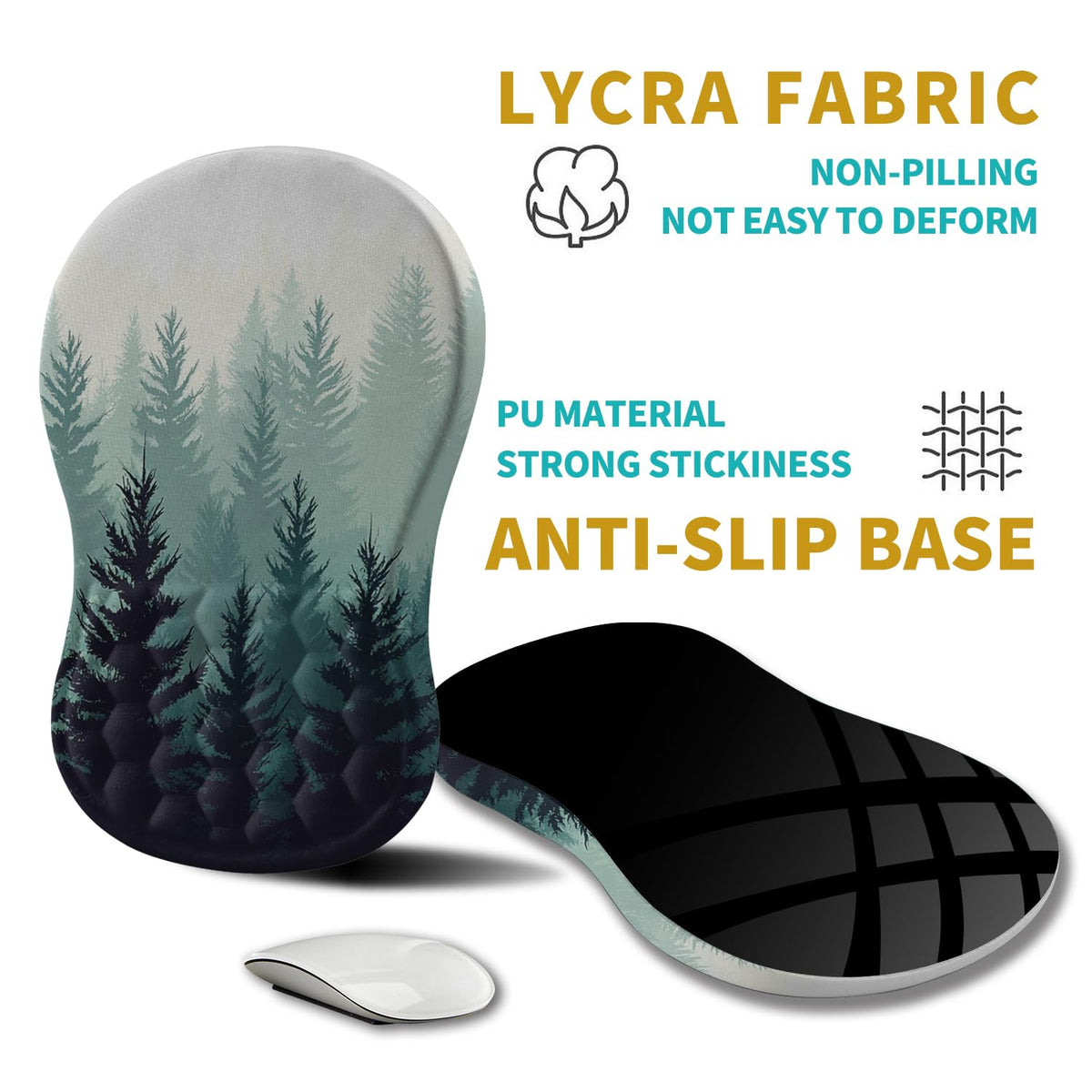 Hokafenle Ergonomic Mouse Pad Wrist Support, Wrist Rest Mousepad for Carpal Tunnel Pain Relief with