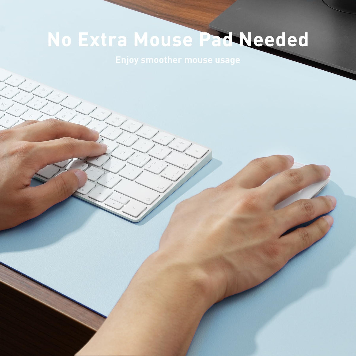 Aothia Faux Leather Desk Mat - Non-Slip PU Leather Desk Blotter, Waterproof Writing Surface, Large