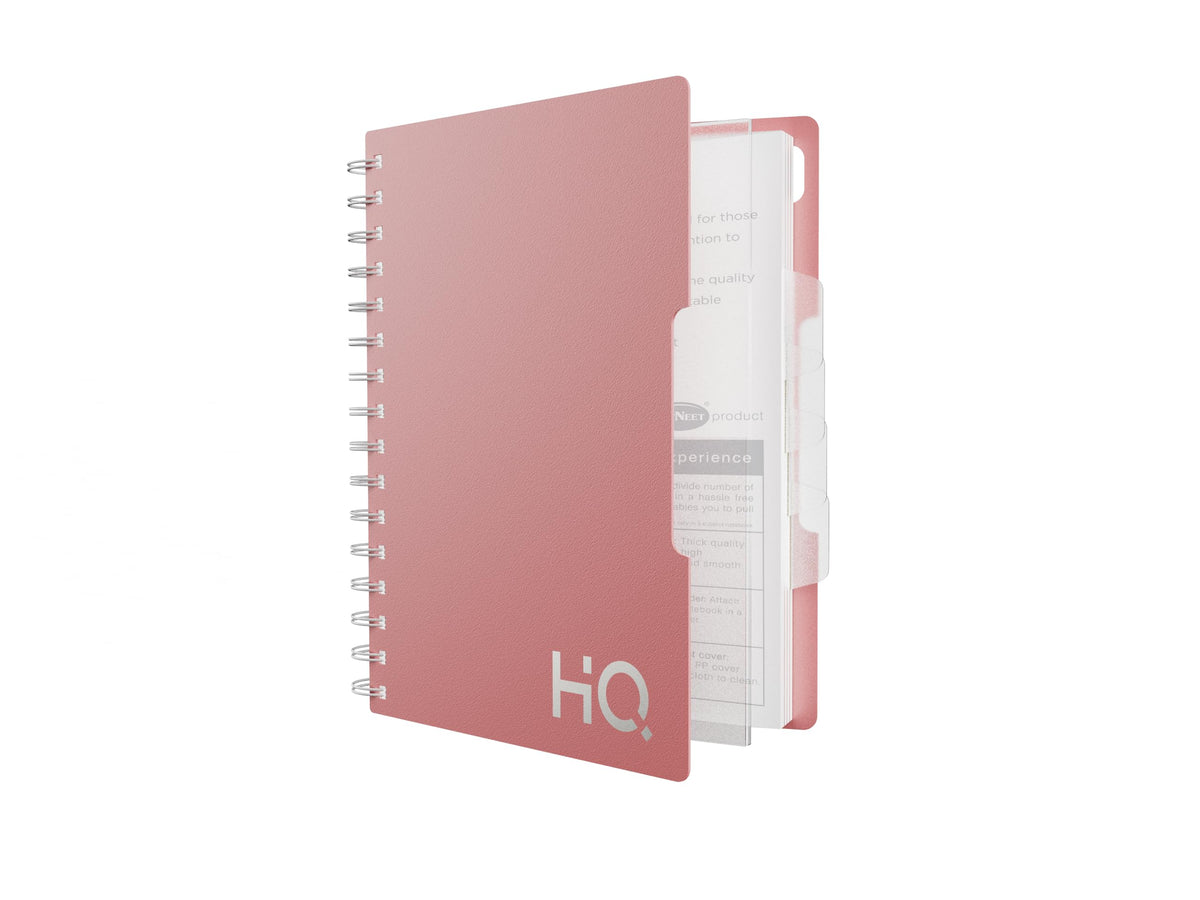 HQ Navneet Five Subject Spiral Wiro Bound Notebook |14.8cm x 21cm | Single Line | 300 Pages |