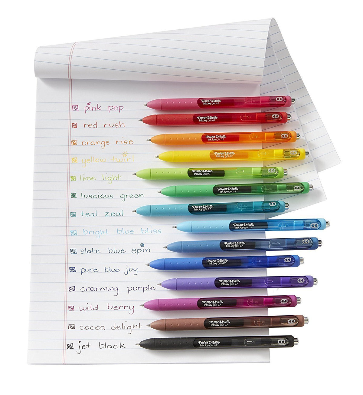 Paper Mate InkJoy Retractable Gel Pen, 0.7mm, Medium Point, 10-Count (Purple)