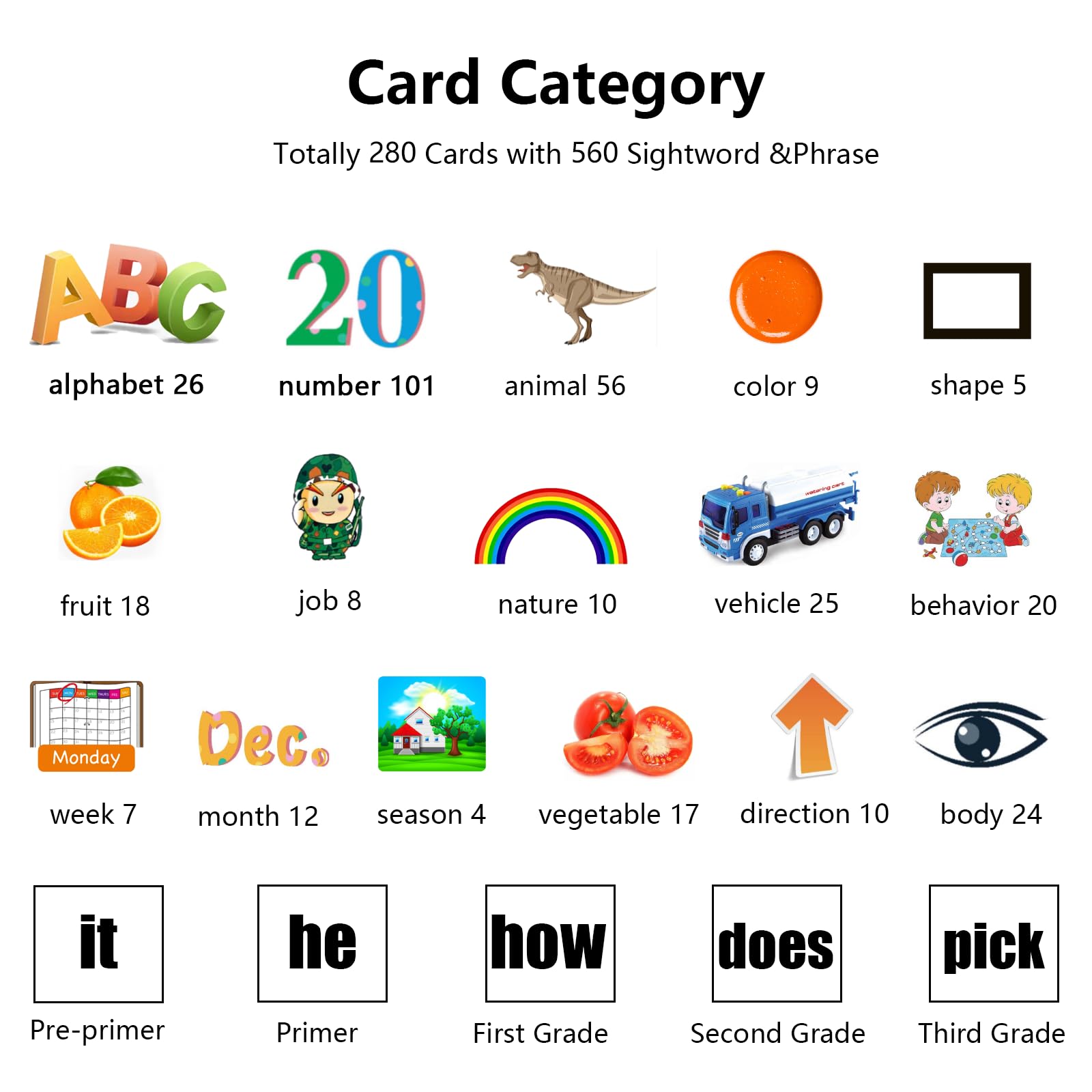 Kidzdo Talking Flash Cards with 560 Sight Words, Xmas Birthday Gifts for 3 4 5 6 Years Old