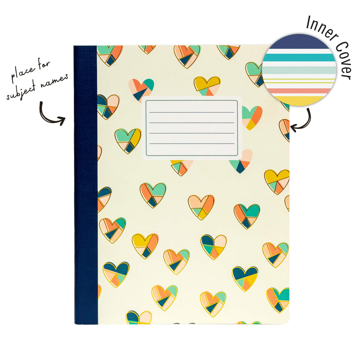 Pukka Pad, Carpe Diem Composition Notebooks - 3 Pack of Journals Featuring 140 Pages of College