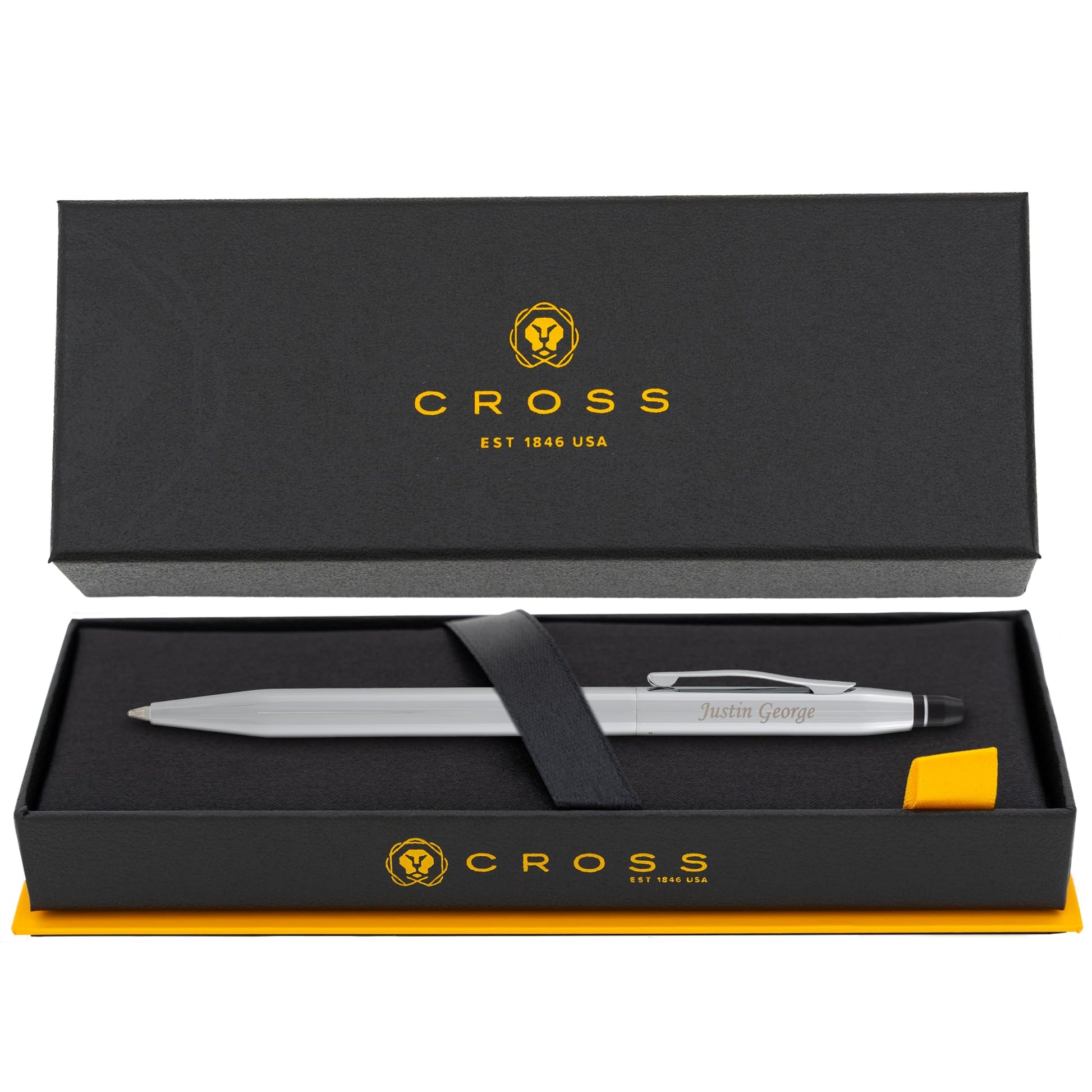 Cross Click Personalized Click Action Ballpoint Pen in Polished Chrome