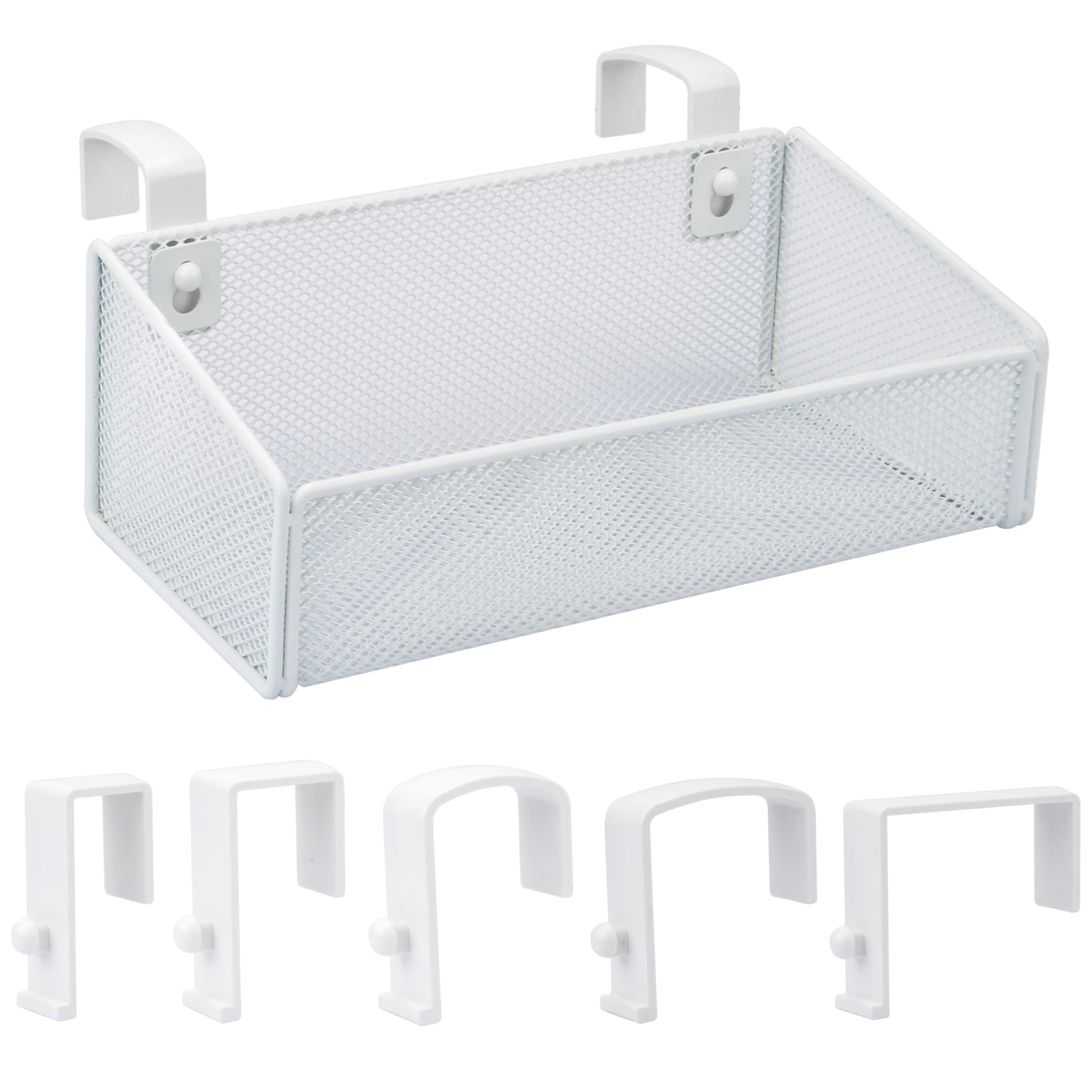 MATIMASU Bedside Caddy Hanging Storage Basket Beside Shelf Metal Organizer for Collage Dorm Bunk