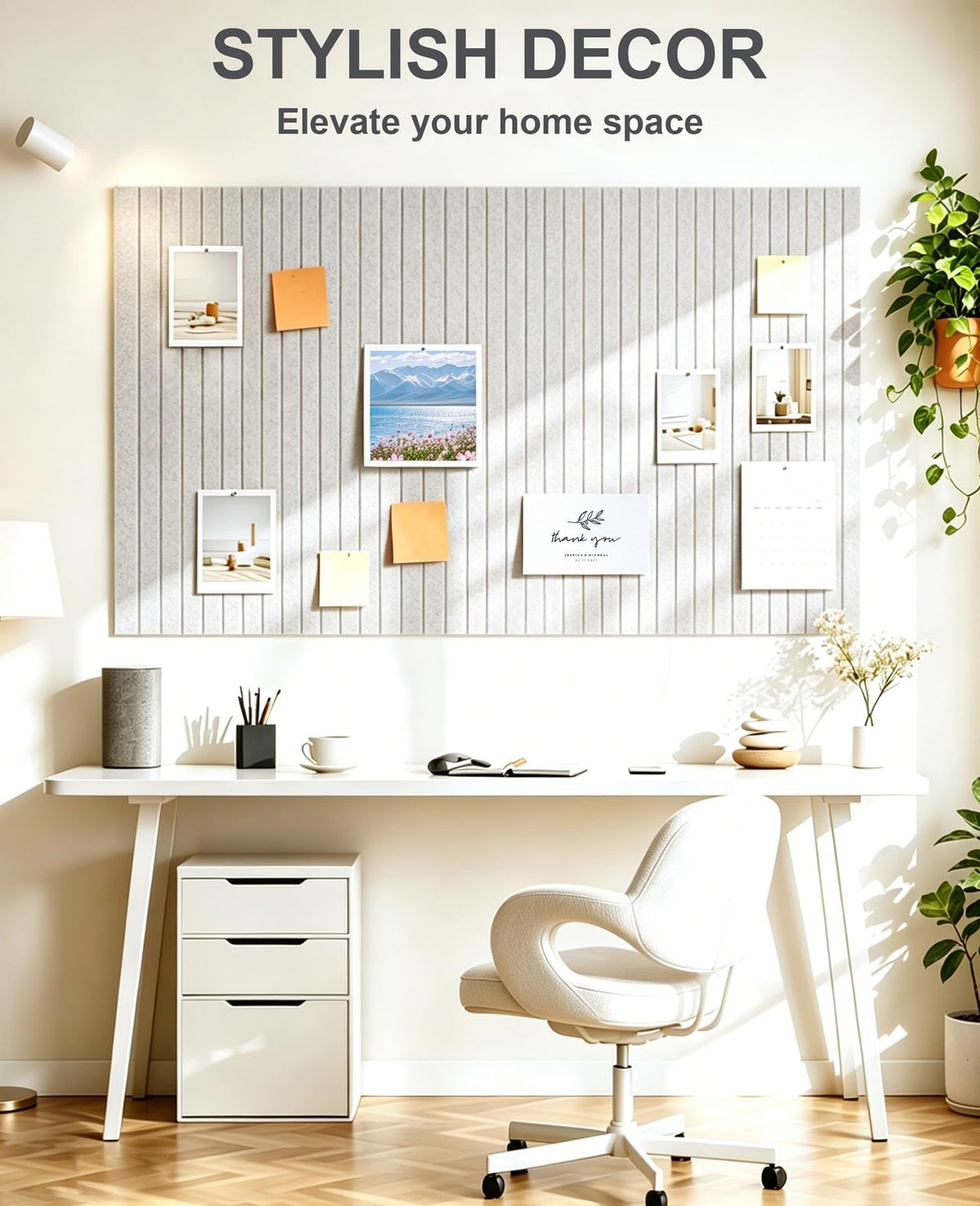G Gamit 0.47" Thick Felt Pin Board 48"x36" Large Cork Board Alternative 12 Pack 11.81"x11.81"Felt