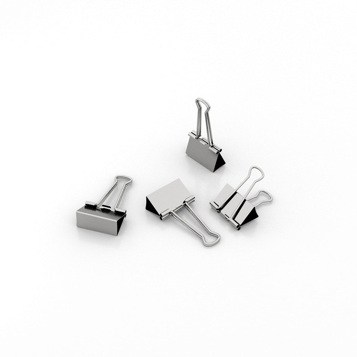 nctinystore Micro Silver Binder Clips Micro Metal Clamp 1/2 inch Width (Silver, 40 PCS) Micro Size