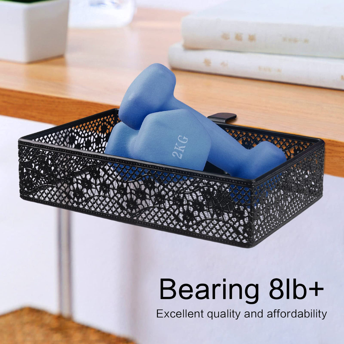 Under Desk Drawer, Clamp on Desk Organizer Under Table Hanging Desk Storage