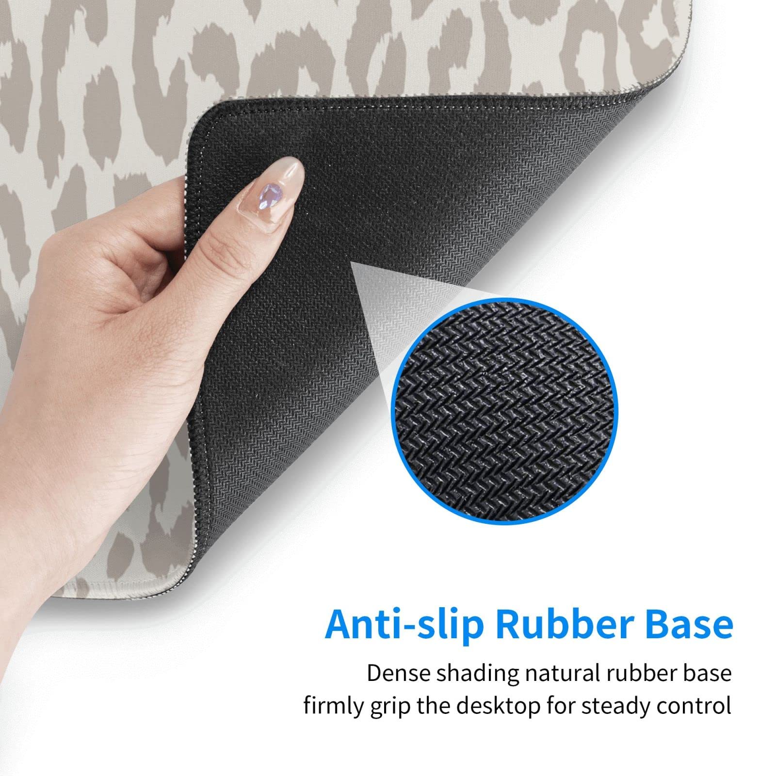 Leopard Print Gaming Mouse Pad Large Cheetah Desk Mat, 31.5x11.8in, XL
