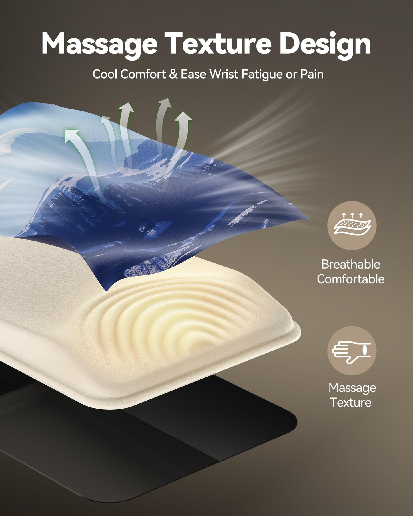 TECKNET Ergonomic Mouse Pad with Wrist Rest, All-Day Comfort & Pain Reliefv