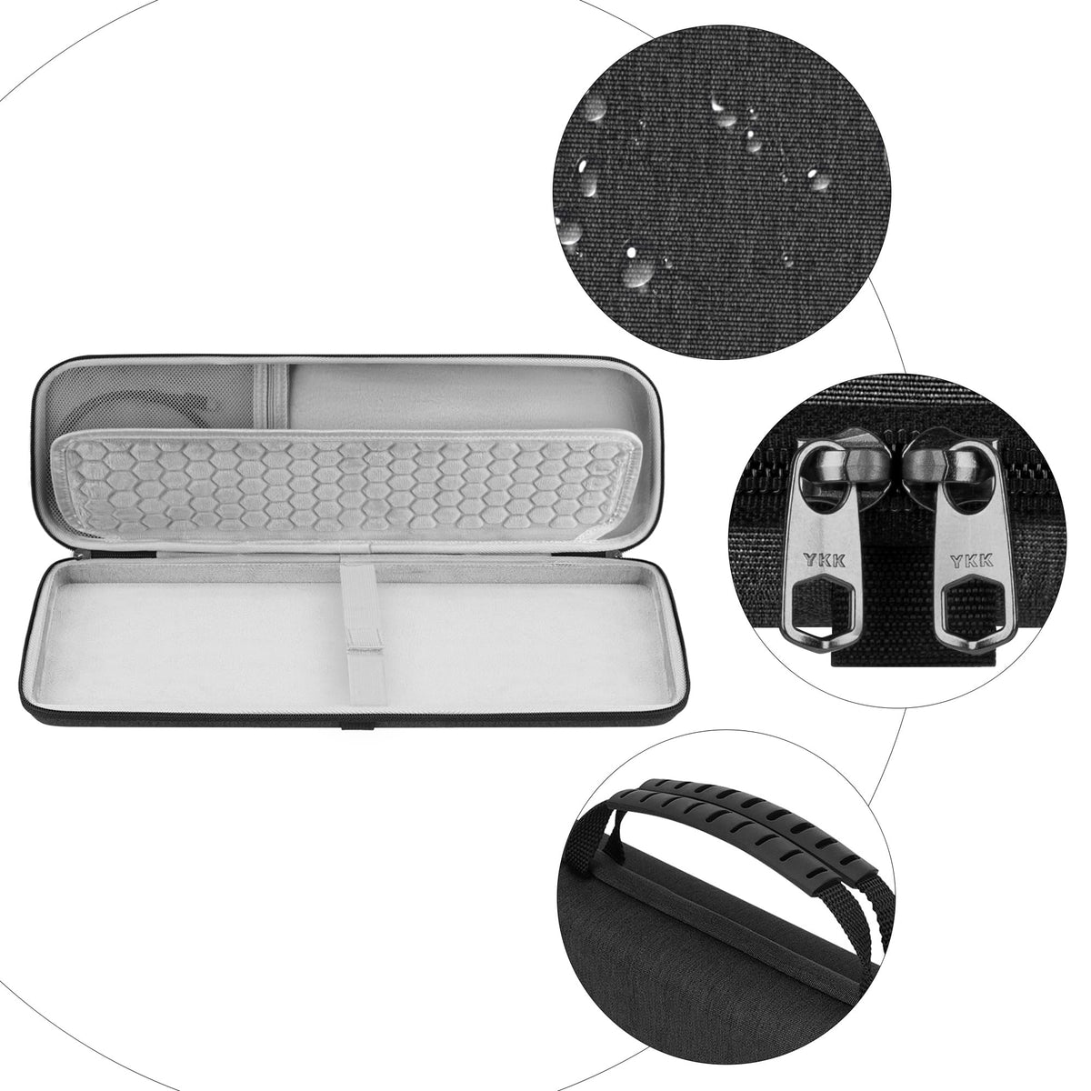 GEEKRIA Keyboard Carrying Case, Compatible with Logitech MX Keys Advanced/MX Keys S, EVA Hard Shell