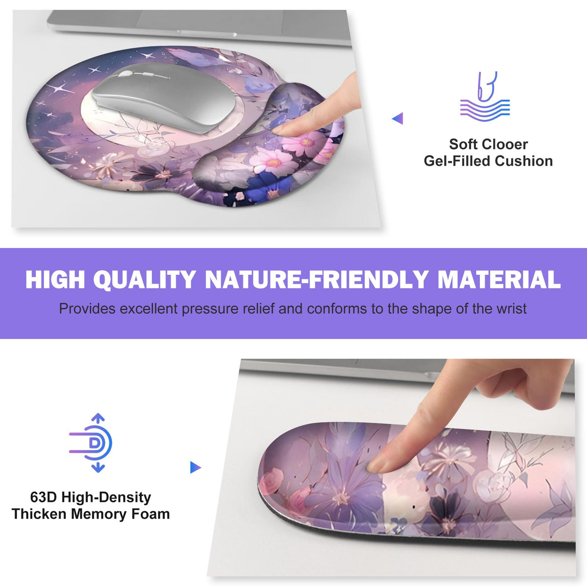 Large Desk Mat, Gaming Mouse Pad Desk Pad, Mousepad + Keyboard Wrist Rest