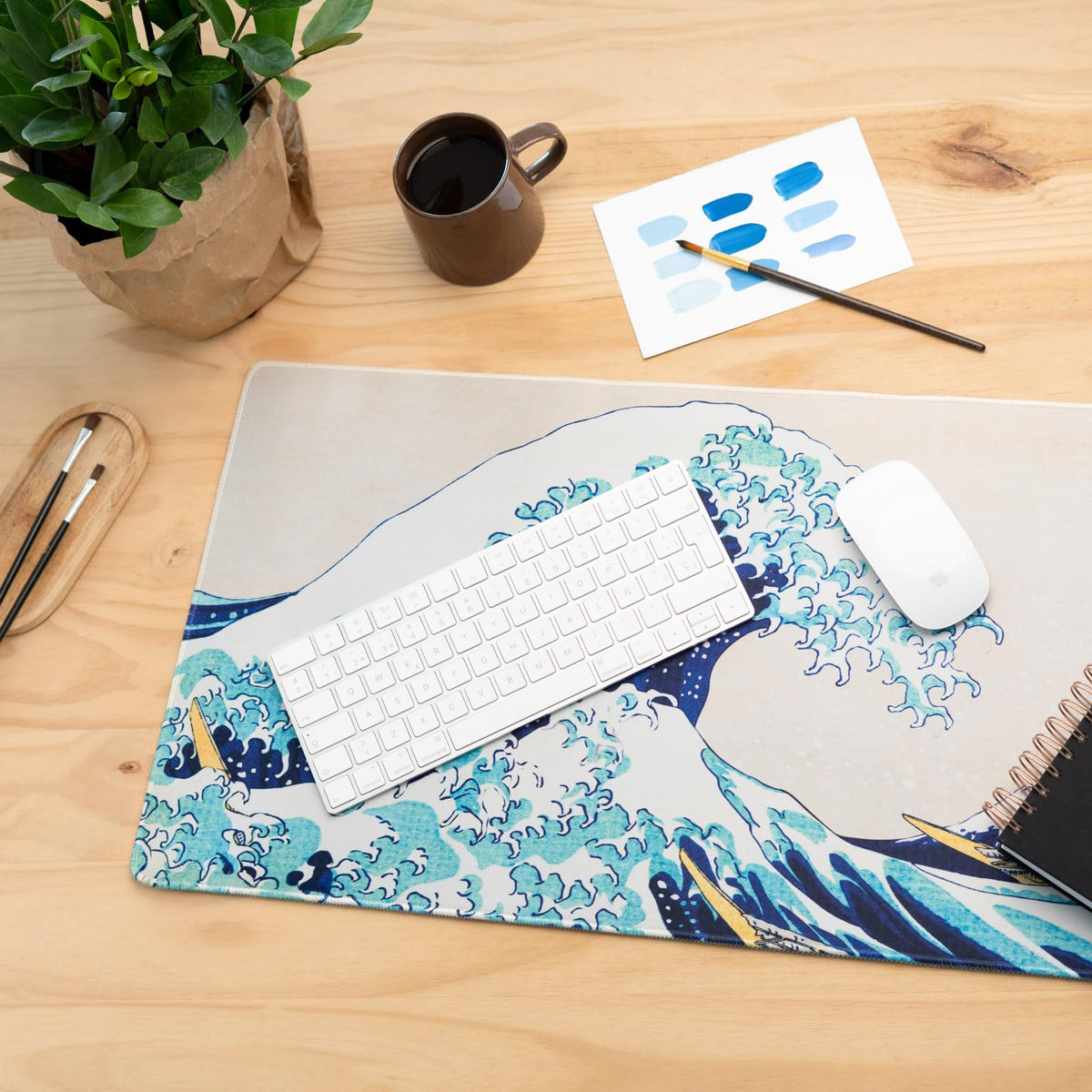 Grupo Erik Hokusai XXL Mouse Mat - Desk Pad - 31.5" x 13.78" Non-Slip Rubber Base Mouse Pad, Gaming