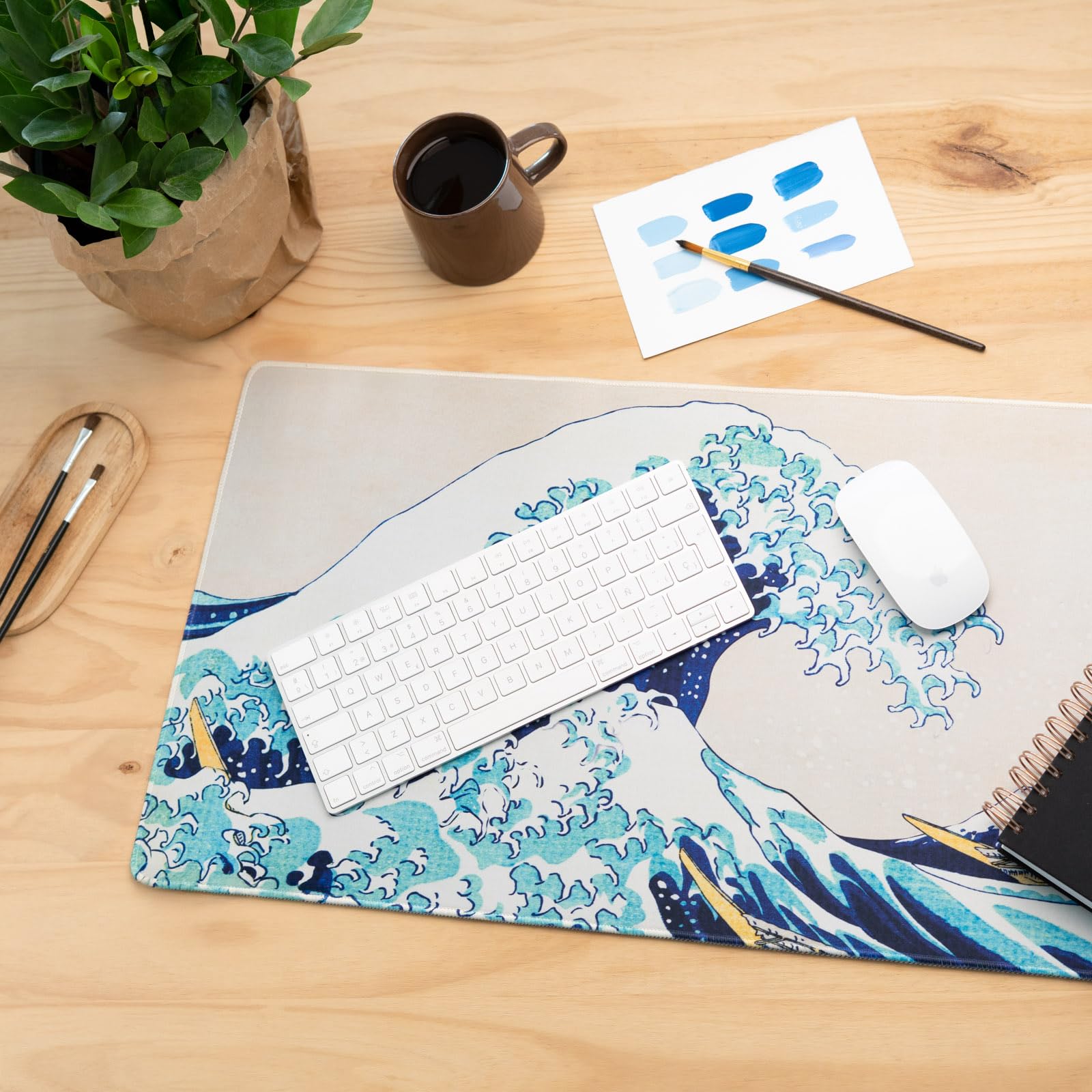 Grupo Erik Hokusai XXL Mouse Mat - Desk Pad - 31.5" x 13.78" Non-Slip Rubber Base Mouse Pad, Gaming