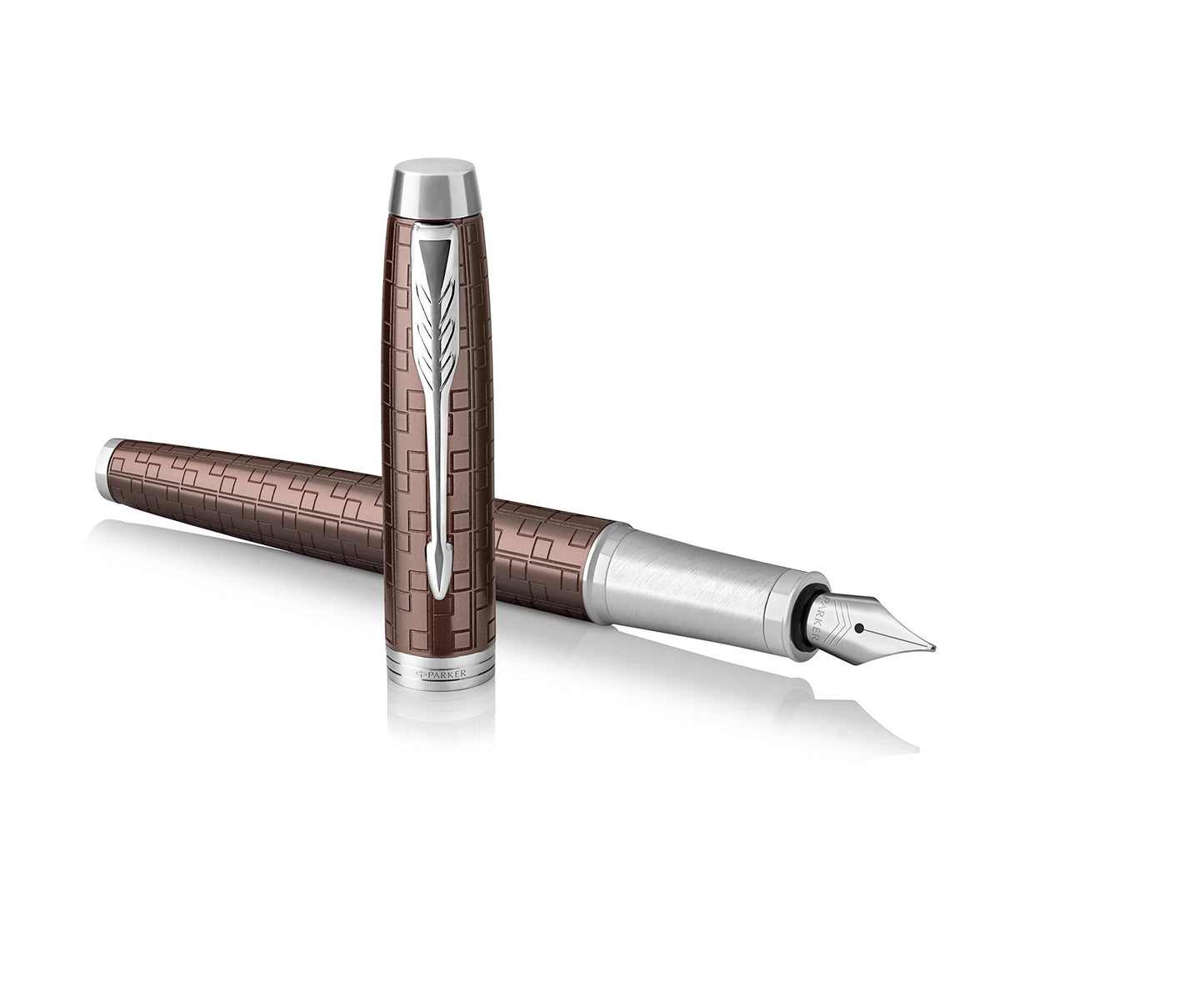 Parker IM Premium Brown, Fountain Pen, Fine Nib with Blue Ink Refill (1931676)