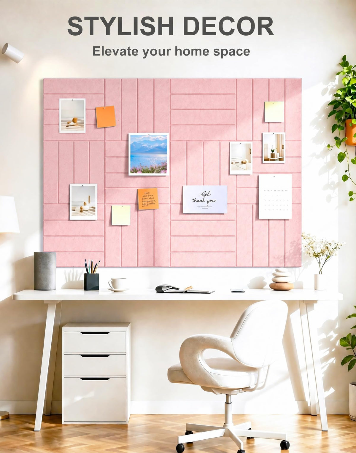 G Gamit 0.47" Thick Felt Wall Tiles 36"x24" Cork Board Alternative 6 Pack 11.81"x11.81"Felt