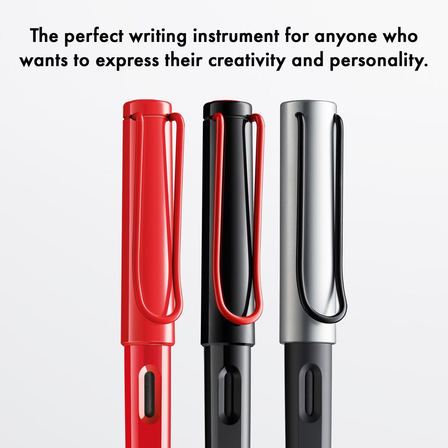 Lamy joy AL - calligraphy fountain pen with ergonomic grip & polished steel nib in line width 1.1