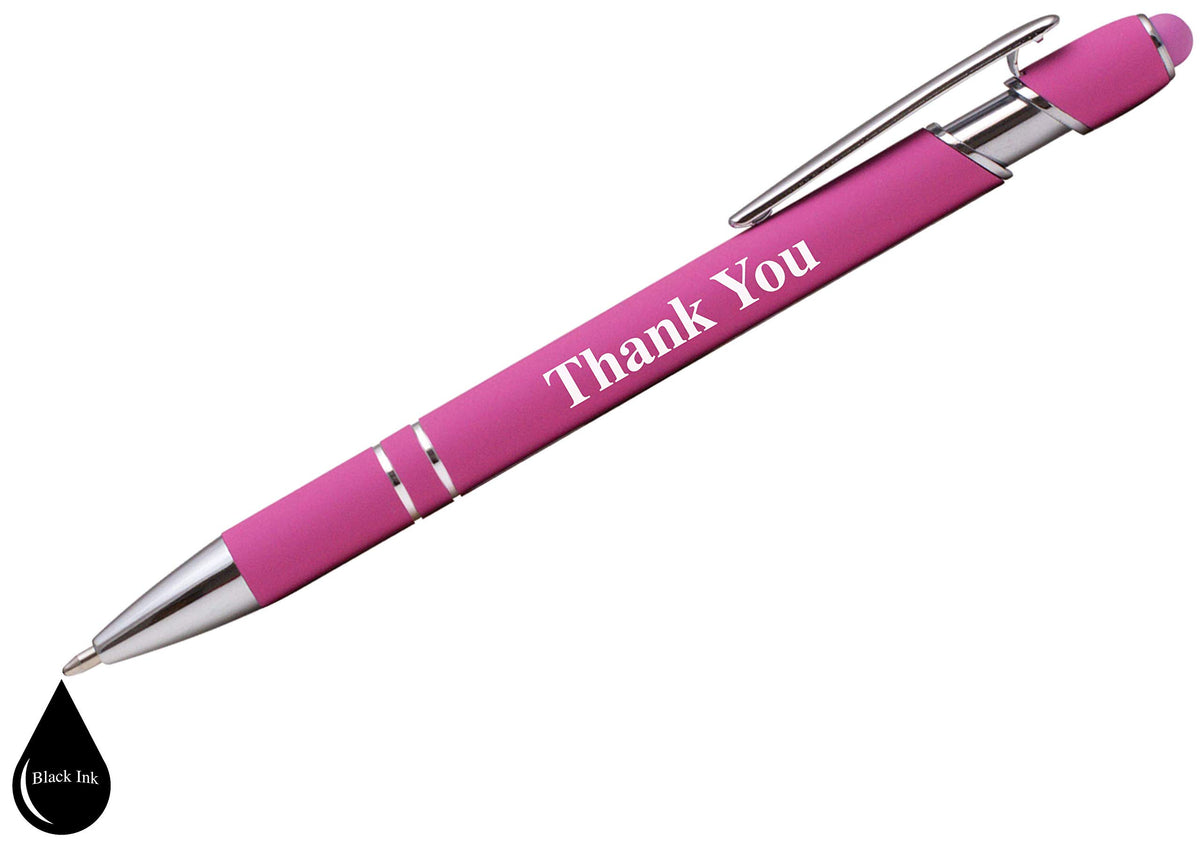 Express Pencils Thank You Premium Gift Stylus Pens For All TouchScreen Devices - Metal Soft Touch