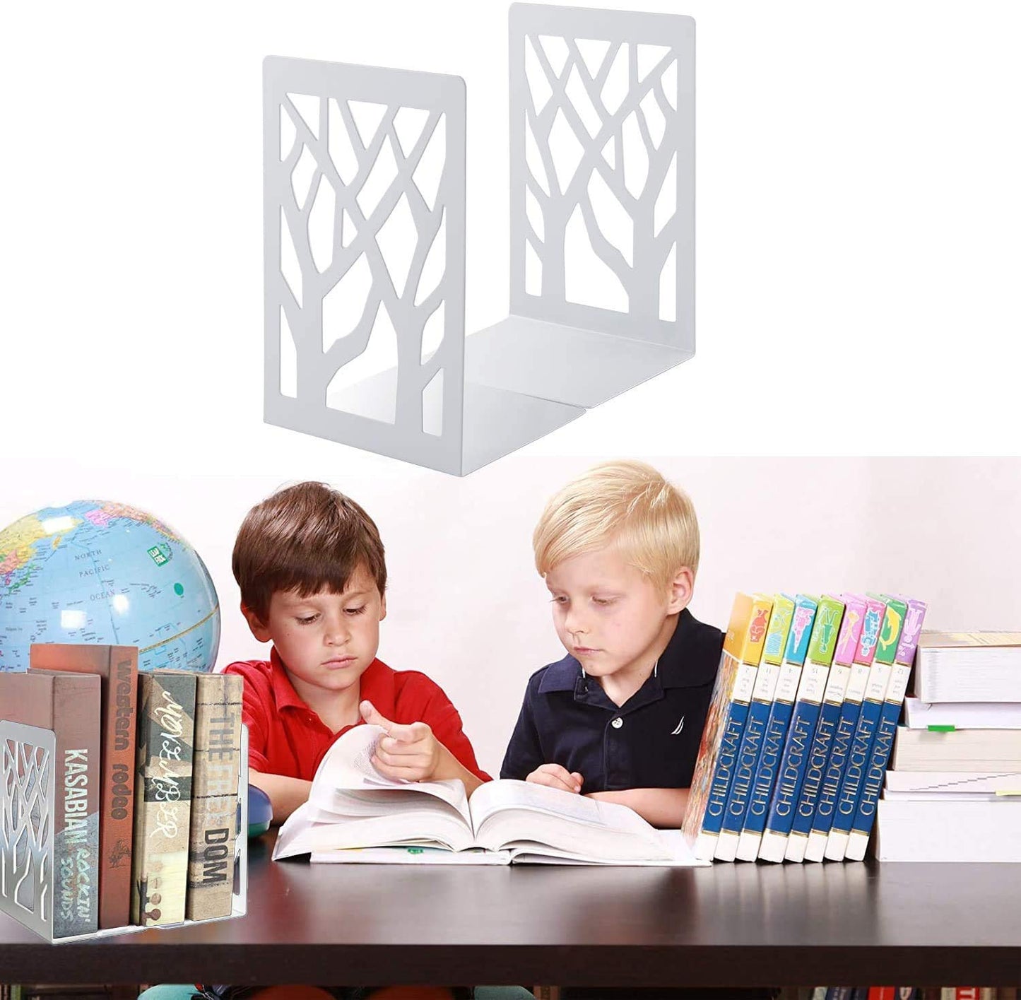 MSDADA Book Ends, Bookends, Book Ends for Shelves, Bookends for Shelves, Book Ends for Heavy Books