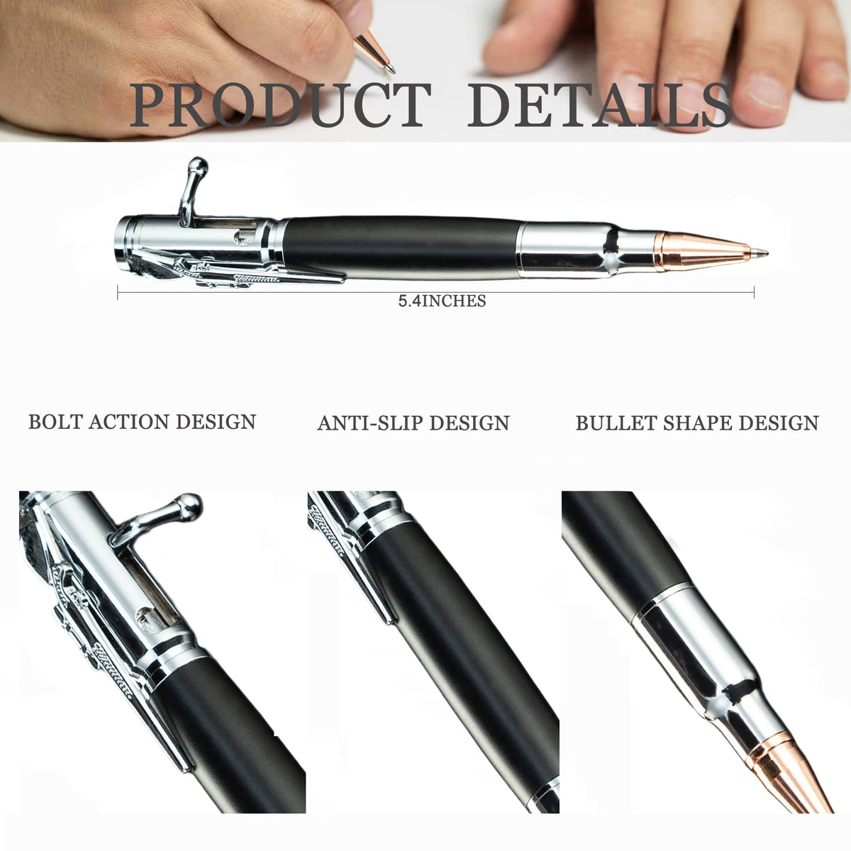 Blireana Personalized Bolt Action Pen Gift Set,Free Engraved Metal Ballpoint Pen with 2