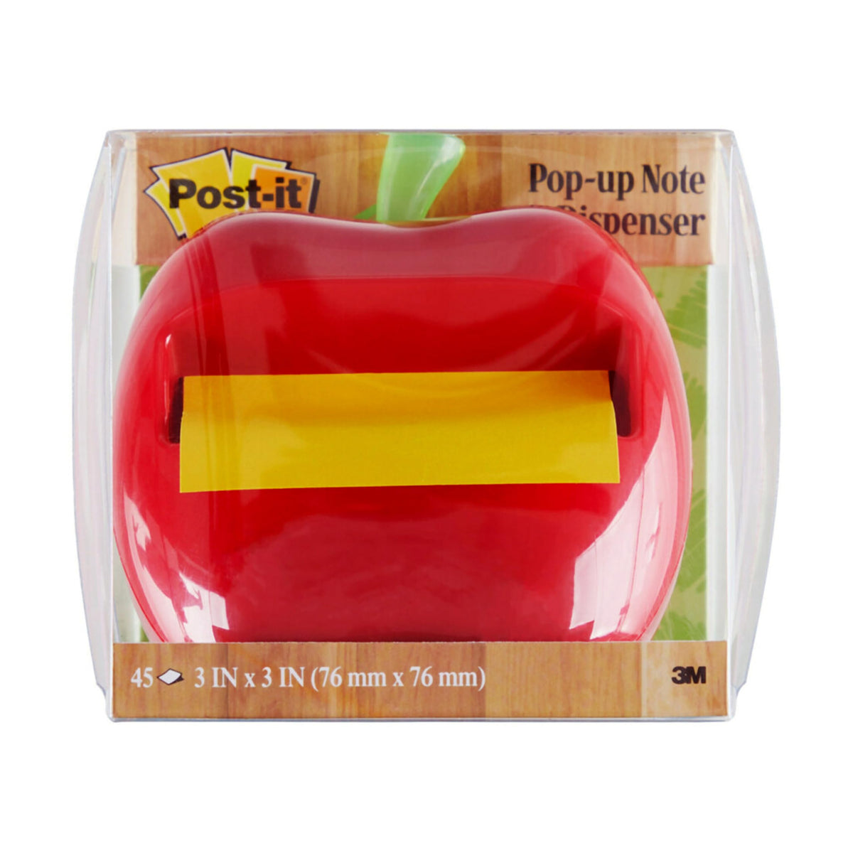 Post-it Pop-up Notes Dispenser, Apple-Shaped Dispenser and Post-it Super Sticky Pop-up Notes, 3x3