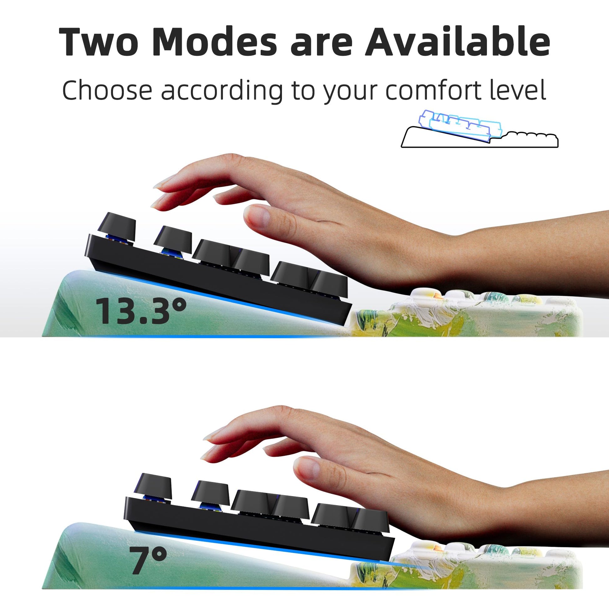 Ospelelf Keyboard Wrist Rest Pad, Comfy Ergonomic Keyboard Stand Holder, Office Desk Accessories