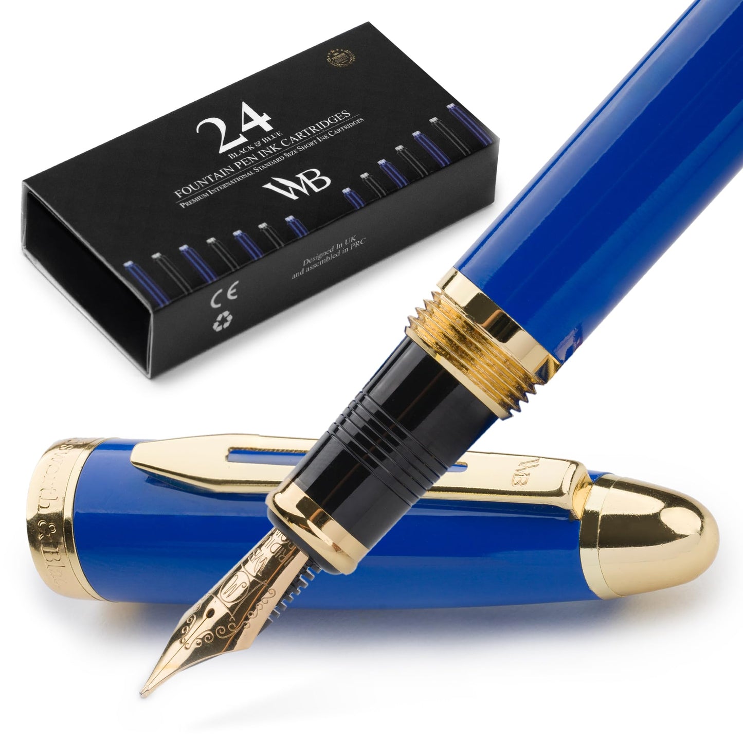 Wordsworth & Black Majesti Luxury Fountain Pen Set for Writing, Medium Nib