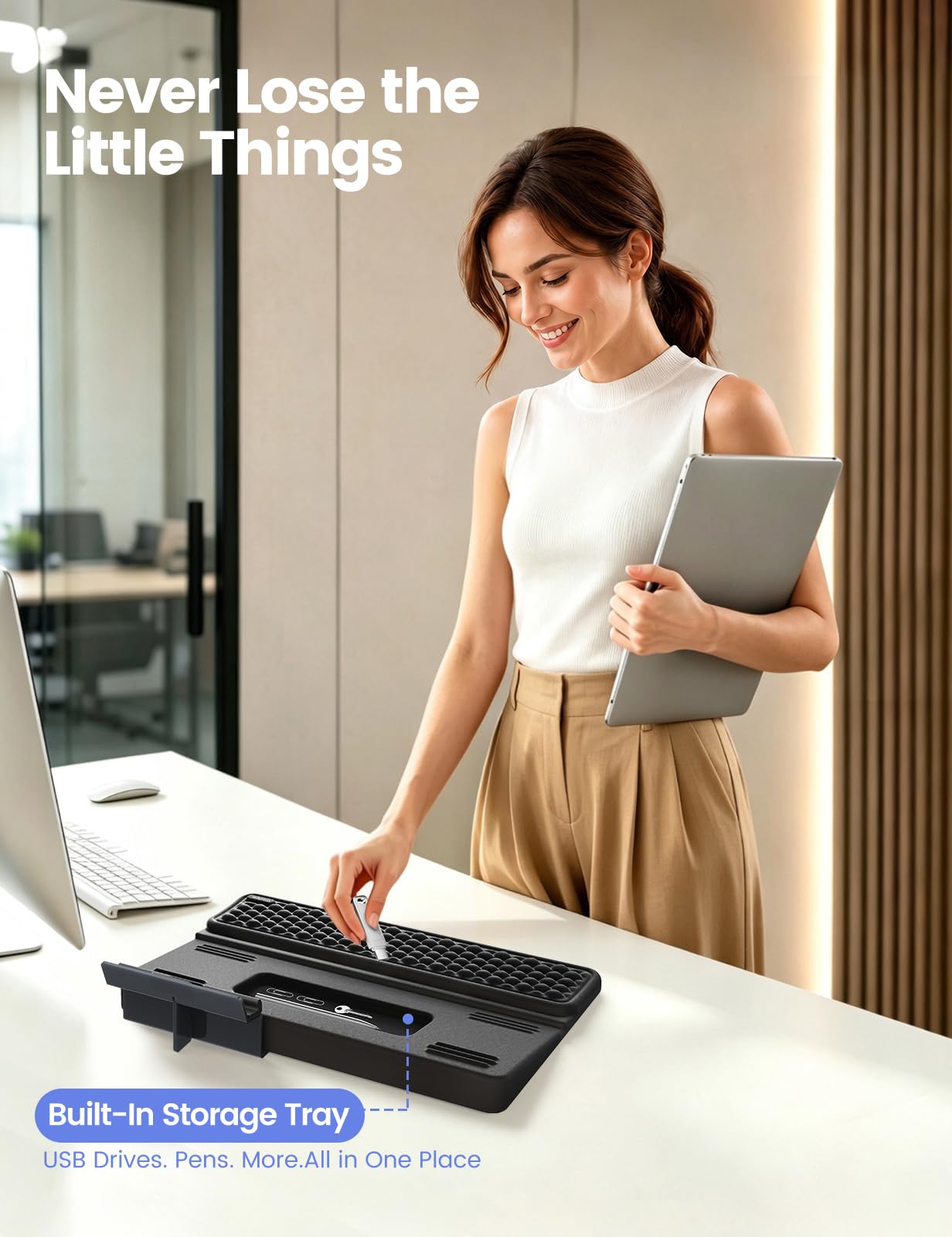 Vaydeer 4-in-1 Keyboard Wrist Rest, Keyboard Stand Adjustable Phone Holder