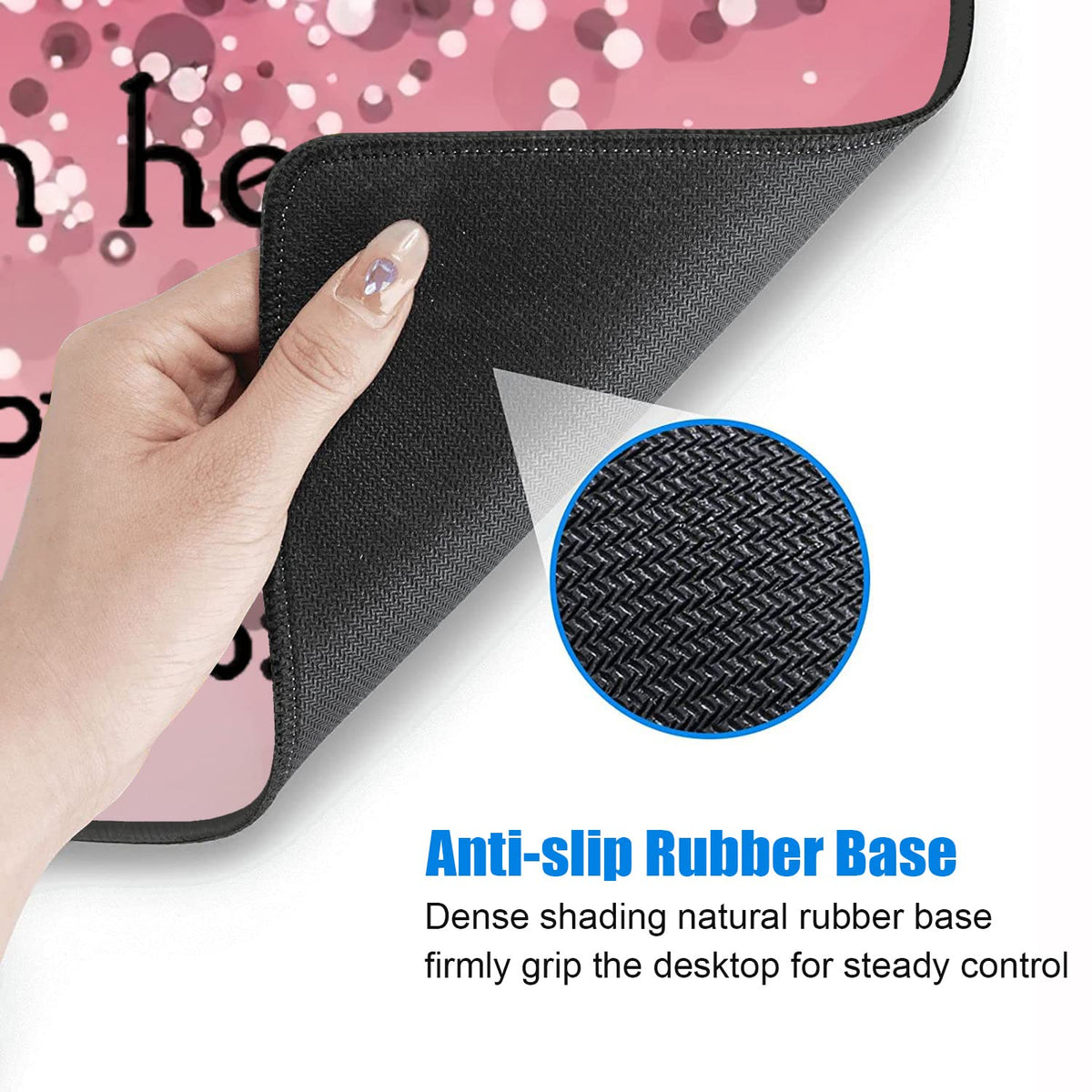 Desk Pad Mat Gaming Mouse Pads with Coasters, 31.5"x 11.8" XXL Large Computer Keyboard Mouse Mat