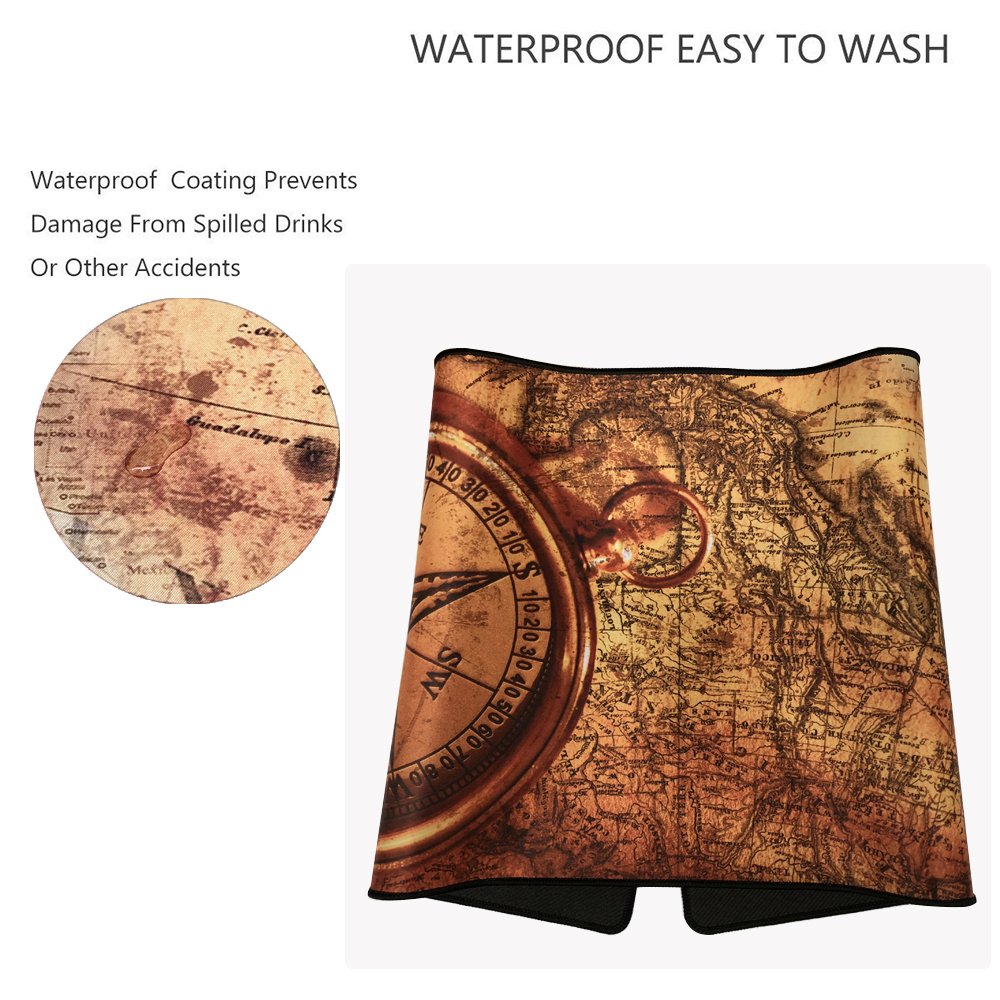 Cmhoo XXL Professional Large Mouse Pad& Computer Game Mouse Mat (35.4x15.7x0.1IN, Compass)