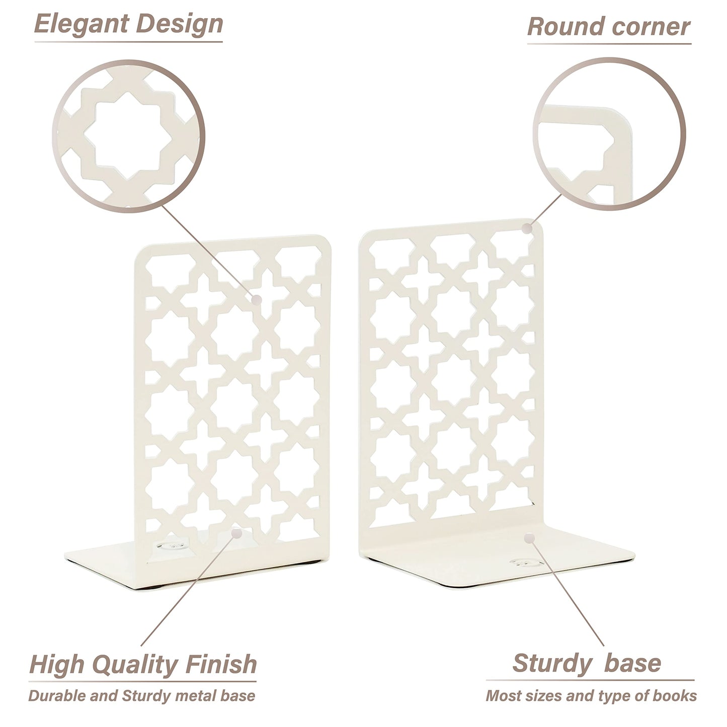 CNK Book Ends Bookends for Decorative Books Holder Bookend Shelves End Hold Heavy Duty Holders