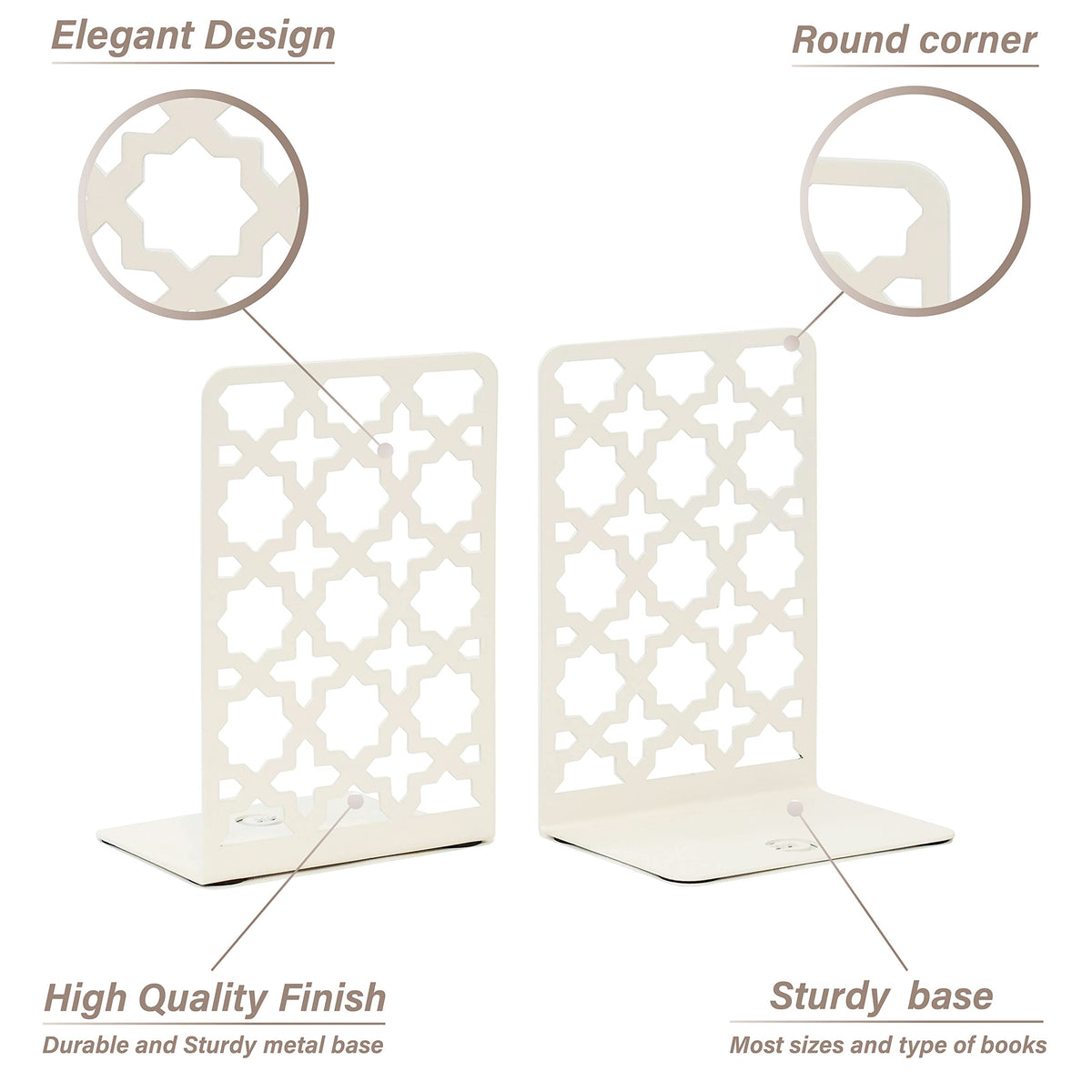CNK Book Ends Bookends for Decorative Books Holder Bookend Shelves End Hold Heavy Duty Holders