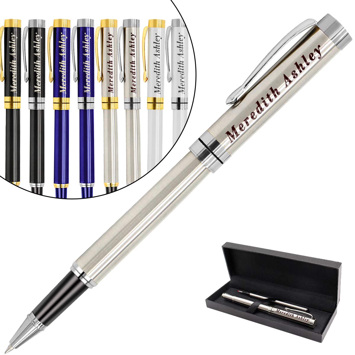 Aolun Personalized Pens,Custom Engraved Pen with Your Name Or Message,Refillable Medium