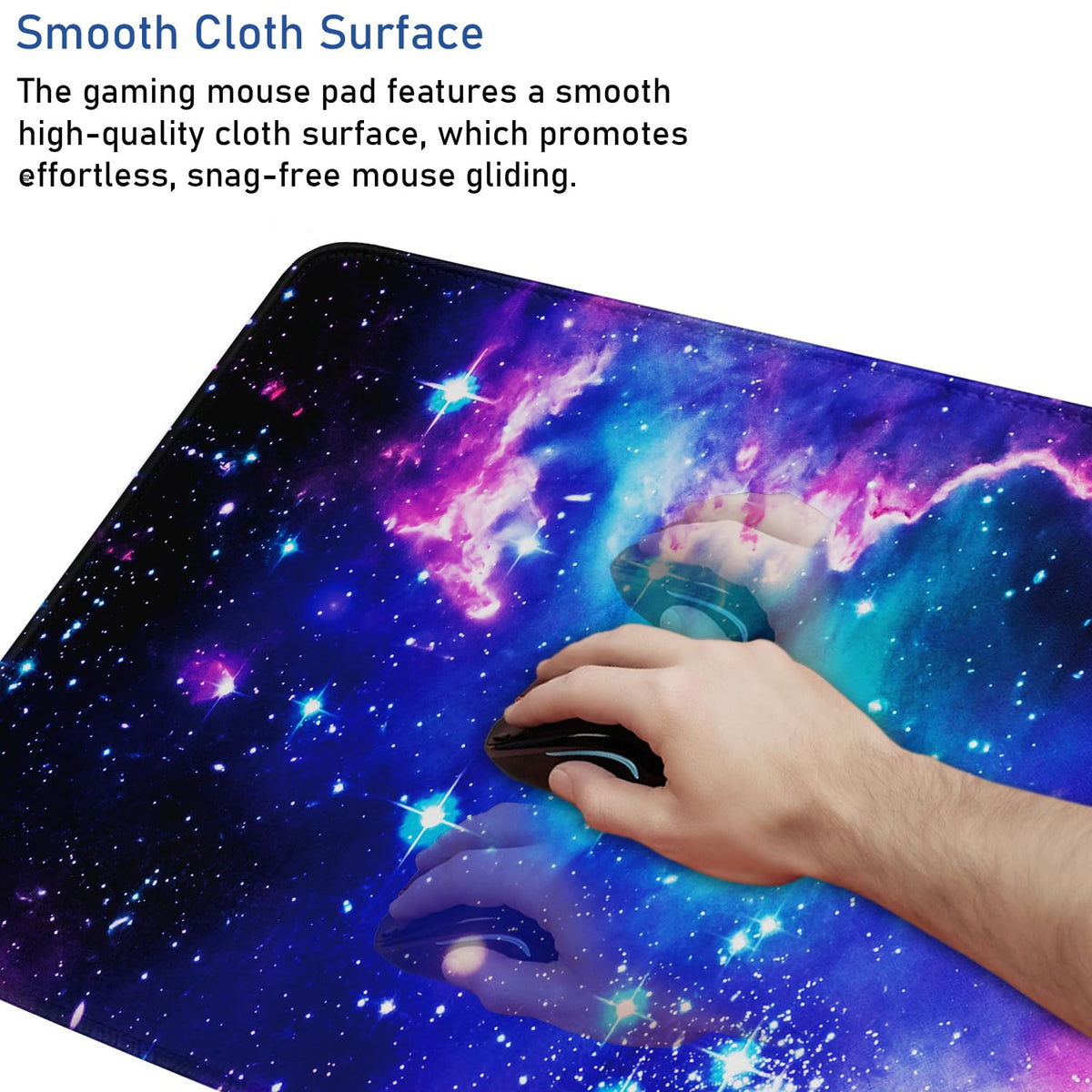 Large Extended Gaming Mouse Pad with Stitched Edges, Waterproof 31.5X15.7In