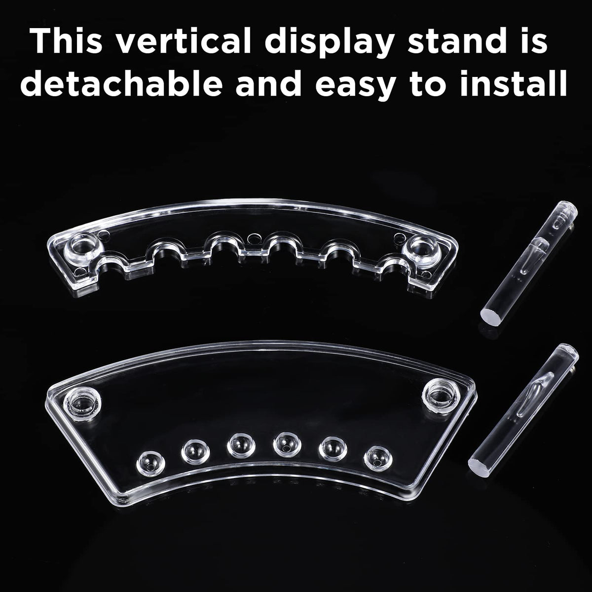 Chinco 10 Pieces Plastic Pen Holder Clear Display Stand 6-slots Display Stand Eyebrow Pen Makeup
