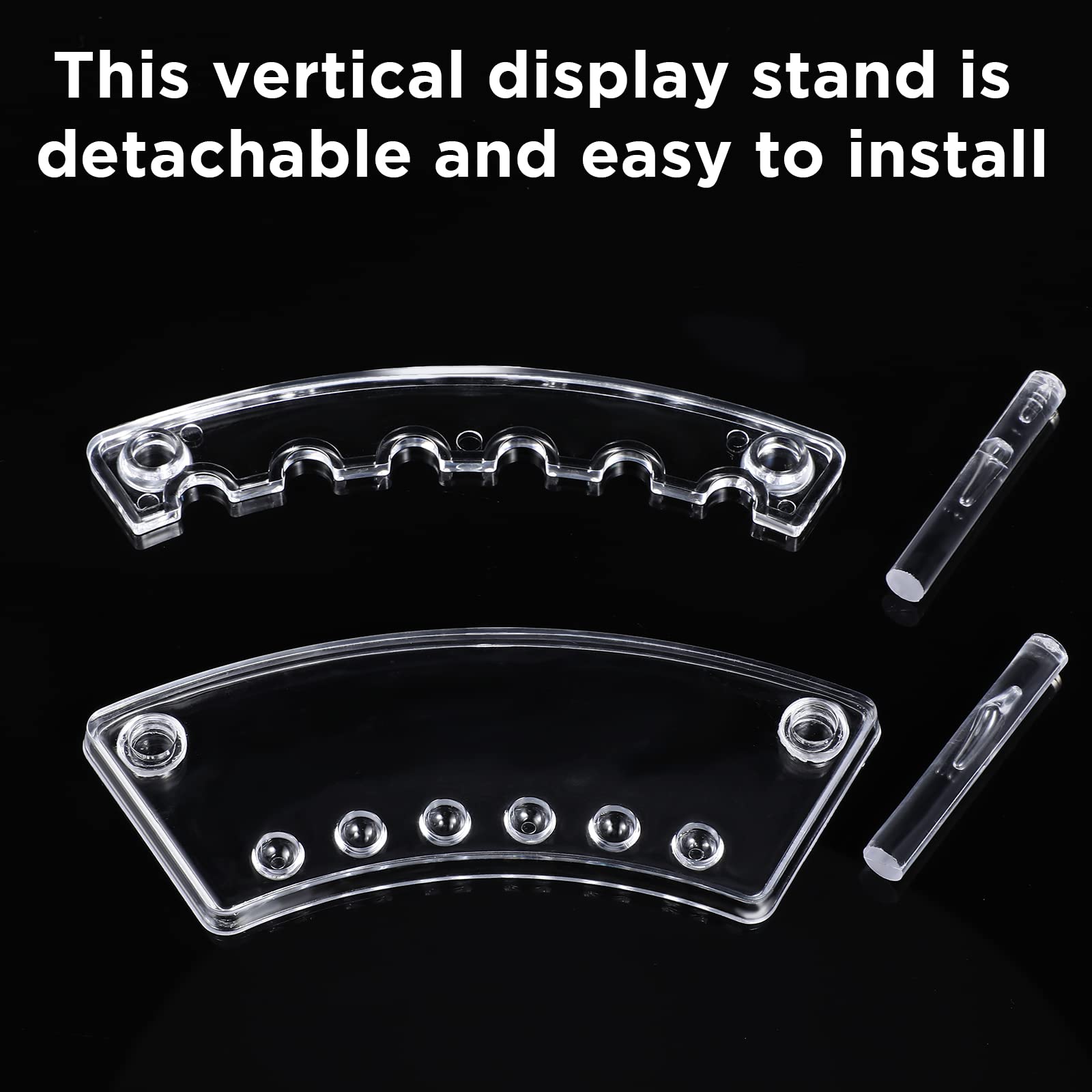 Chinco 10 Pieces Plastic Pen Holder Clear Display Stand 6-slots Display Stand Eyebrow Pen Makeup